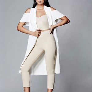 MARCIANO White Duster, Cold-shoulder, XS